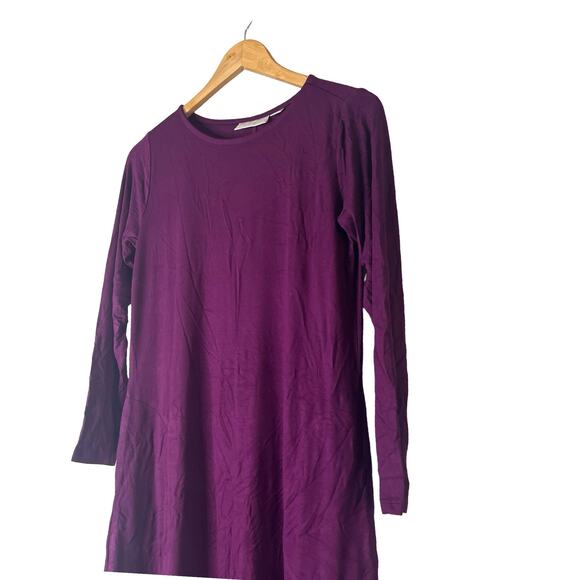 A624950 BELLE by Kim Gravel Rayon Span Bracelet Sleeve Maxi Dress Aubergine XXS - Picture 2 of 6